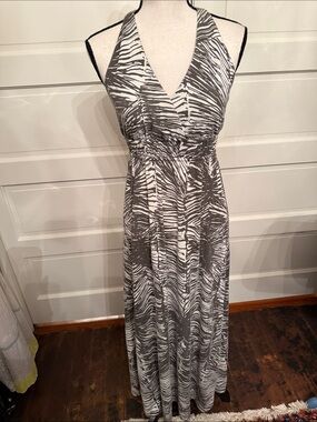 Gap Halter Maxi Dress Resort Vacation Soft Stretch Jersey Small